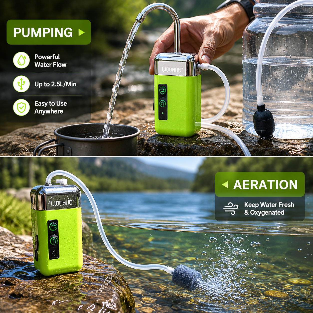 WildHook™ Portable Fishing Water Pump